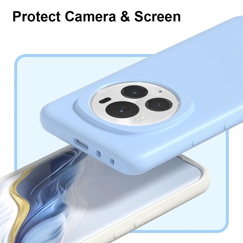 Para Honor Magic 6 Pro funda suave de silicona líquida Premium con flocado dentro de la carcasa protectora para Honor Magic6