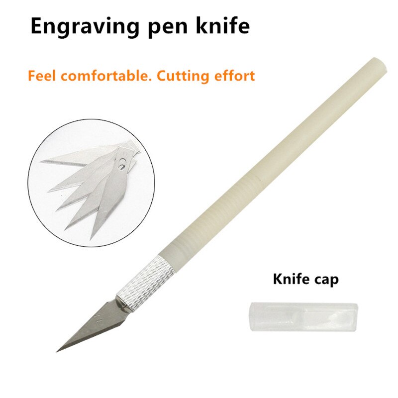 6Pcs Metal Handle Non-Slip Blade Knife Sculpting Gum Paste Carving Pastry Cutting Model Baking Tools for Cake Bread Cutting Tool