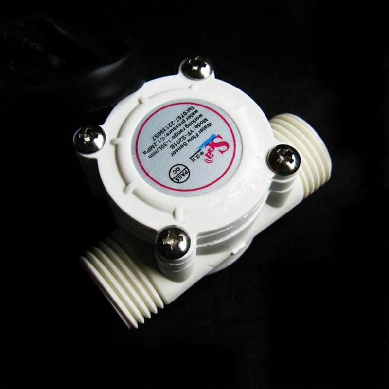 Antirust Water Flow Meter Sensor Counter Indicator Flowmeter fuel pool float switch Hall for water heaters 1-30L/min DN15