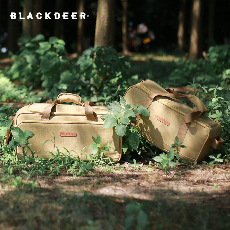 Blackdeer acampamento viagem portátil sacos de armazenamento separados transportar bagagem marrom sacos panelas tote grande fim de semana