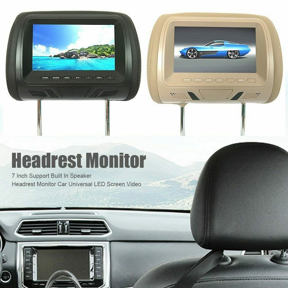 Universal Multi-language 7 Inch Auto Auto Hoofdsteun Monitor Rear Seat Entertainment Multimedia Speler Video Accessoires