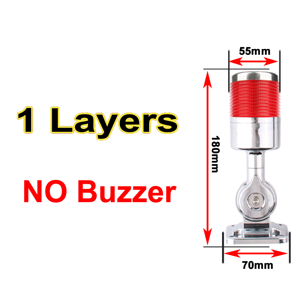 180 pila giratoria luz roja naranja ámbar verde luz de advertencia industrial para máquina CNC 24V CC 12V luz intermitente constante LED