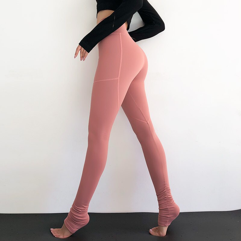 Imlario Women High Waist Leggings Yoga Extra Long Fitness Pants Softs Tretch Over The Heel Gym Leggings Sports Training Tights