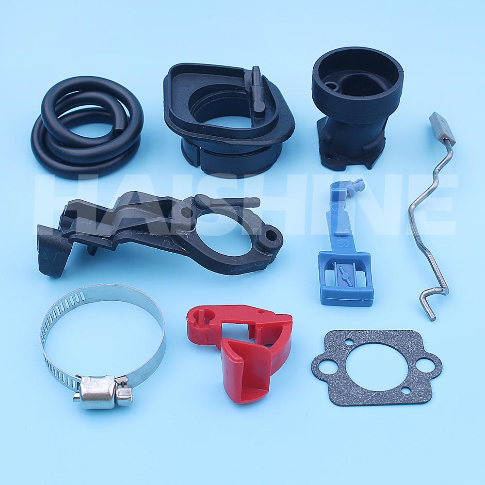 Intake Manifold Adaptor Clamp Repir Kit For Husqvarna 340 345 350 346XP 351 353 Chainsaw Throttle Rod Lever Control Carb Gasket