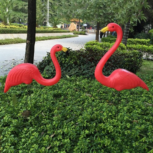 Esterno di Plastica di Simulazione Fenicottero Decorazione per Il Giardino Festival Cerimonia Nuziale Del Partito di villa giardino arredamento: Rosso