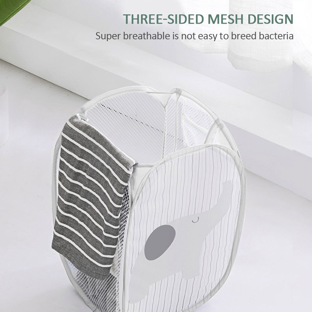 1 pcs Folding Laundry Storage Basket Folding Clothes Toy Bucket Holder Organizer Large Capacity Portable Sundries Organizer
