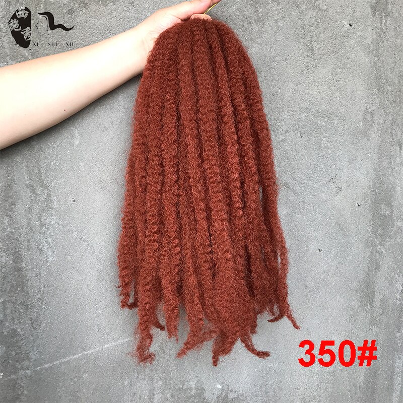 Syntetiskt fläthår 1 st/lot afro marley hair crochet diy flätor frisyrförlängning hög temperatur 18 & #39 ;& #39 ; xishixiuhair: #350