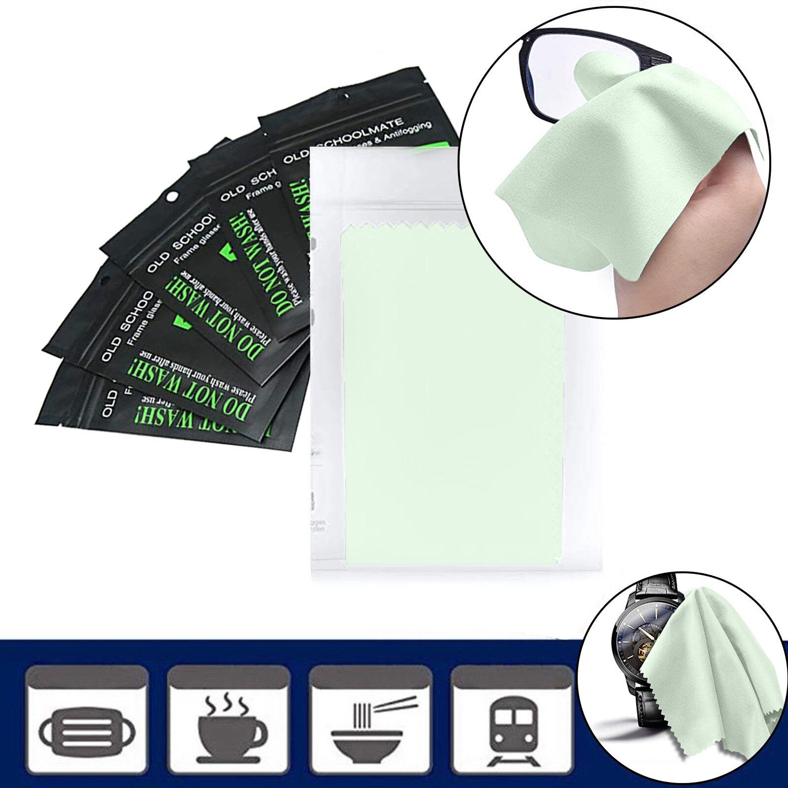 1/2/5 Pc Microfiber Square Cleaning Cloth For Phone Screen Green Gray Camera Microfiber Cleaning Towel Lens Glasses