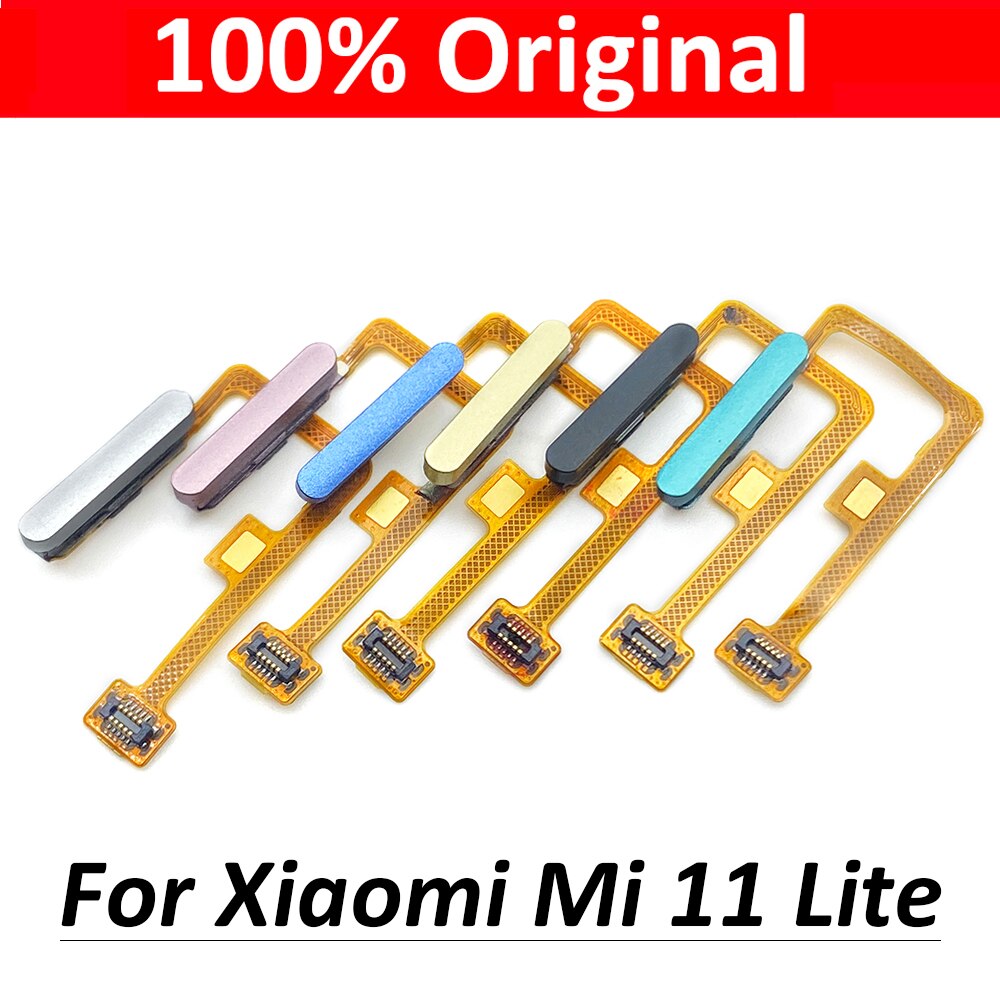 Original Fingerabdruck Scanner Für Xiaomi Mi 11 Mi11 Lite Ich würde Heimat Taste Fingerabdruck Menü Zurück Schlüssel Anerkennung Sensor biegen Kabel