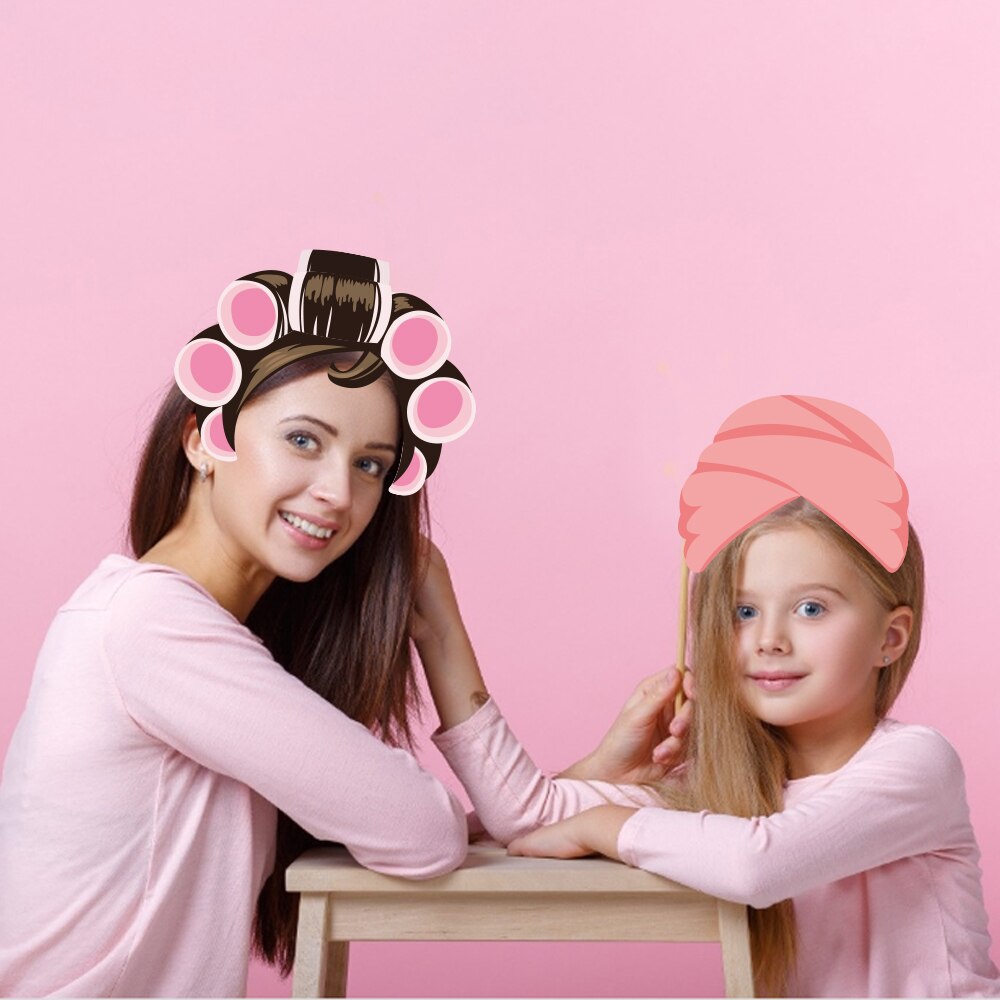 Décorations de fête à thème de maquillage, bricolage, accessoires de photomaton à rouge à lèvres, fournitures de fête d'anniversaire pour filles, fournitures de mariage, 25 pièces