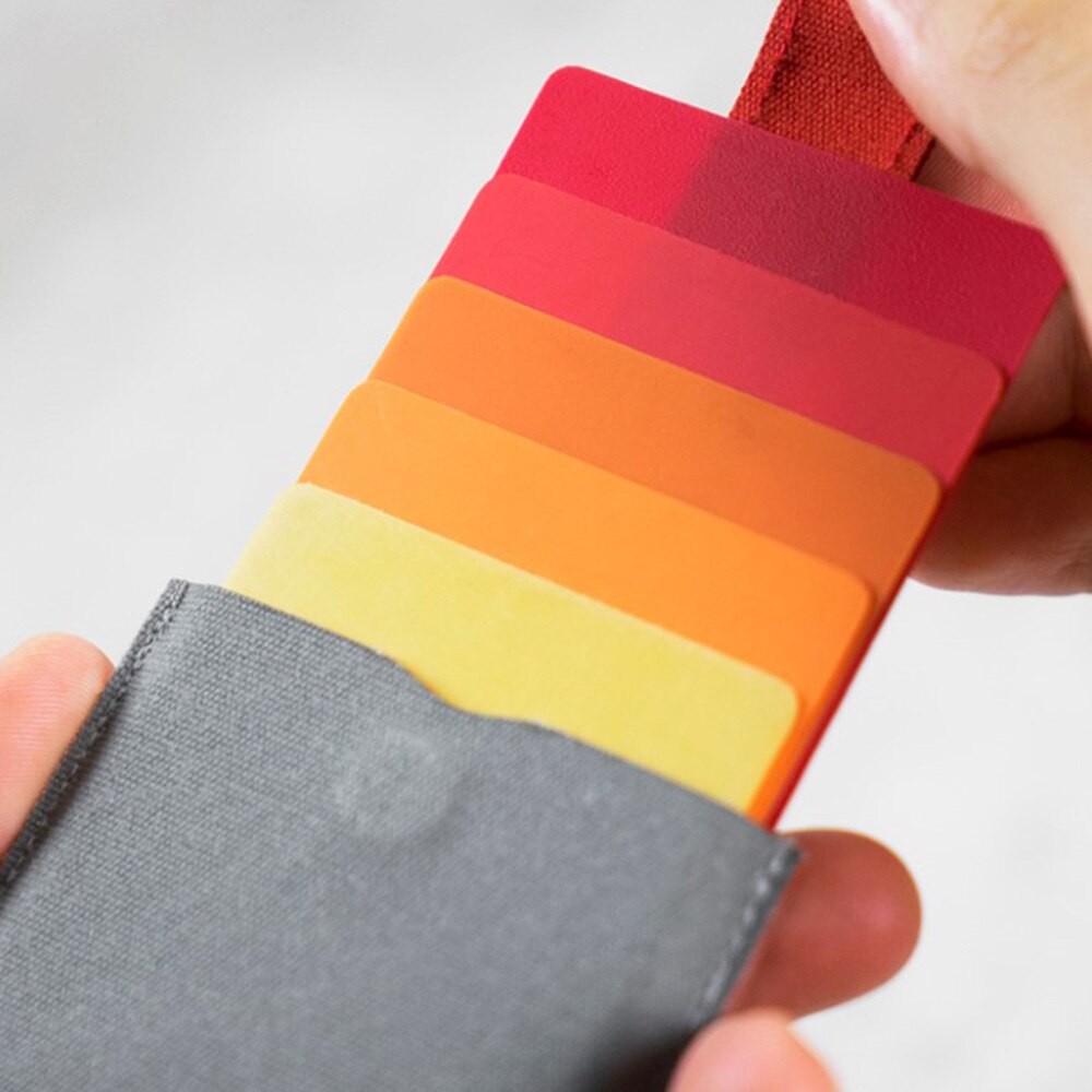 Heiße Dünne Weiche Mappe Mini Karte Halfter Gezogen Männer Brieftasche Farbverlauf 5 Karten Geldbörse