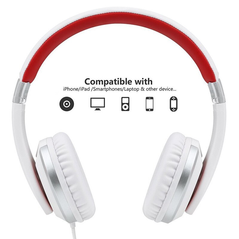 Foovdo hd sound bekabelde hoofdtelefoon 3.5mm kabelheadsets bas hifi geluid muziek stereo oortelefoon oproepheadset pc game muziek