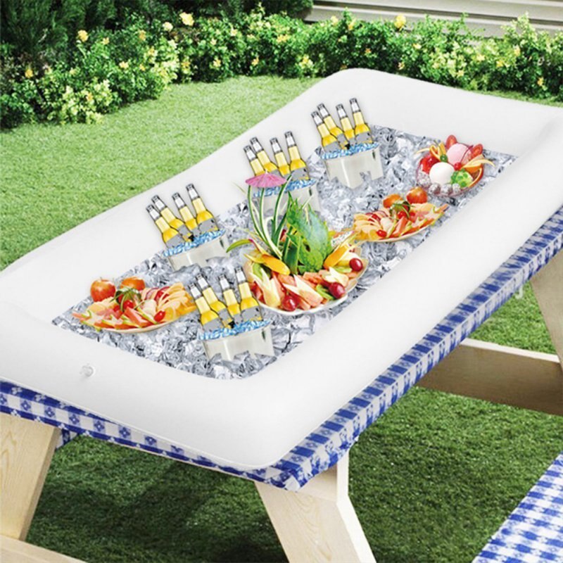 Opblaasbare Bier Tafel Zomer Water Luchtbedden Pool Float Ijsemmer Serveren Salade Bar Lade Voedsel Bekerhouder Water Sport