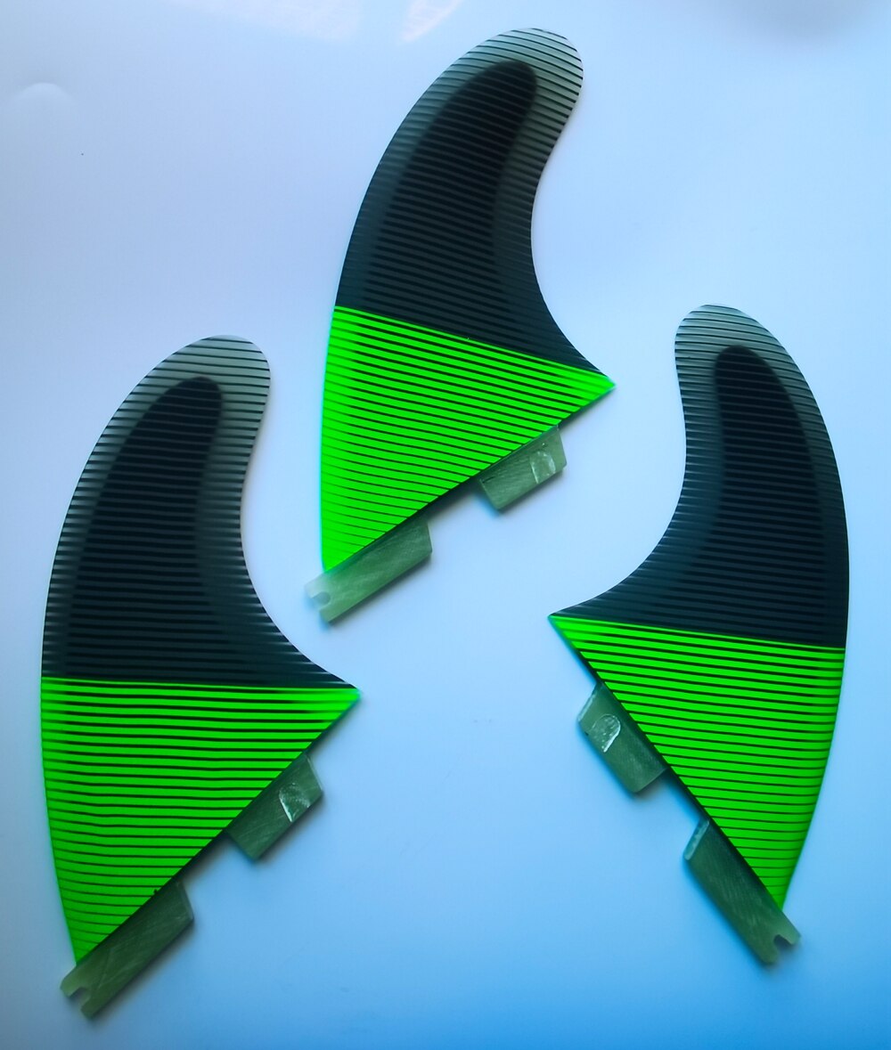 II 2 Surfboard Fins popular Tri Set Line yellow blue Surf Fin Surfing Accessory G5 G7 M L: B M