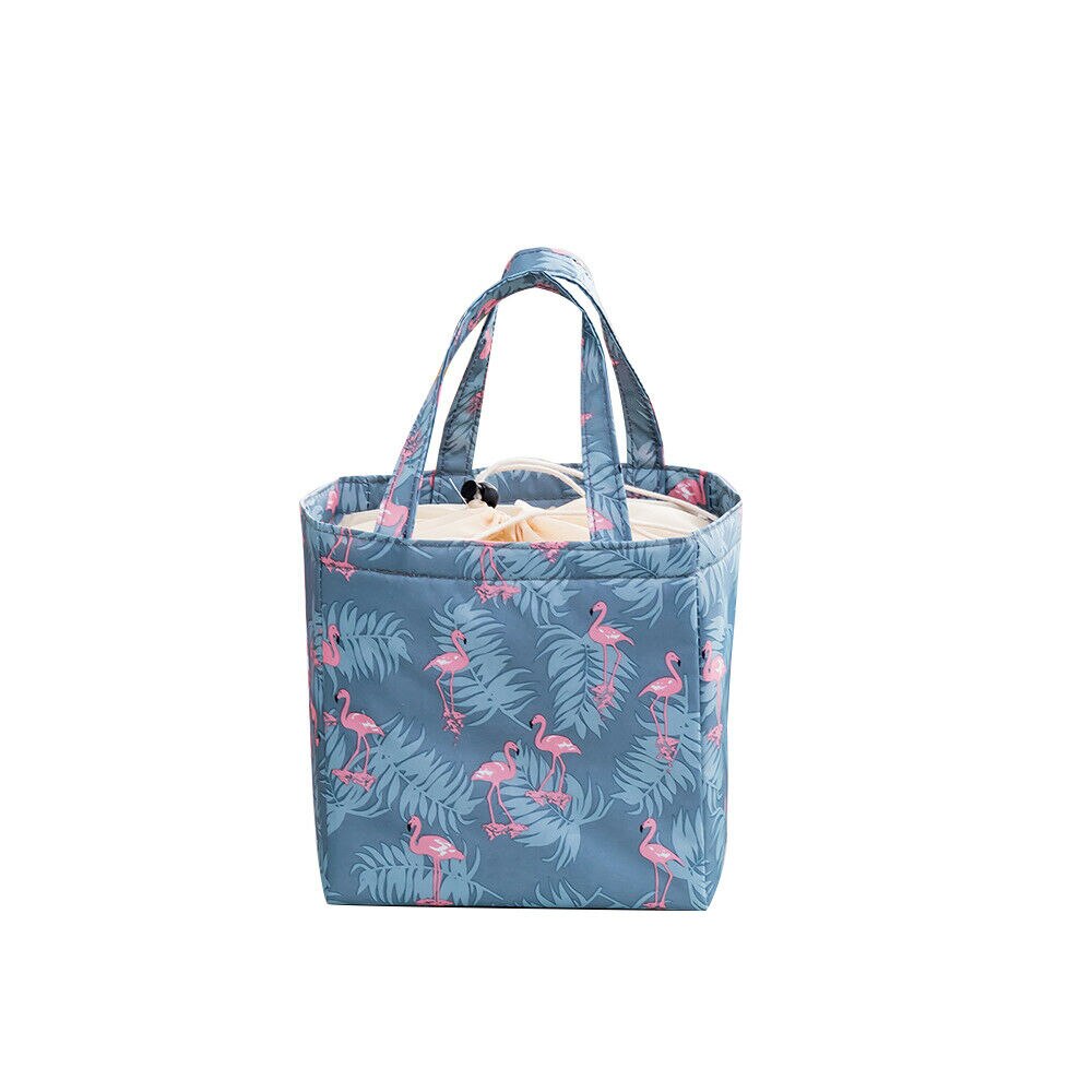 Camping Hiking Outdoor Work School Picnic Bags Portable Insulated Thermal Cooler Lunch Box Carry Tote Picnic Case Storage Bag: Flamingo