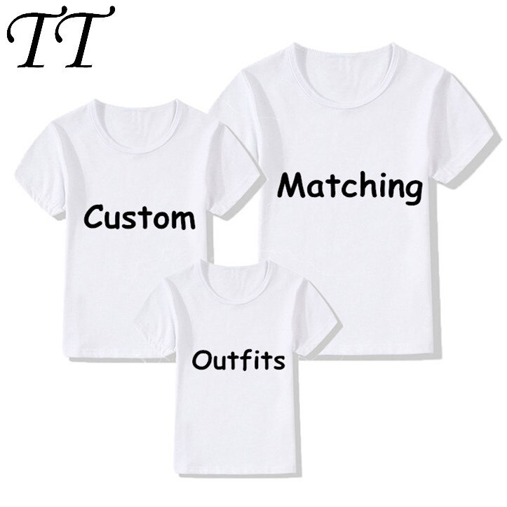 Custom Family Matching Outfits T-shirts DIY Print Your T-shirts Boys/Girls DIY Tee Shirts Printing,Contact Seller Frist