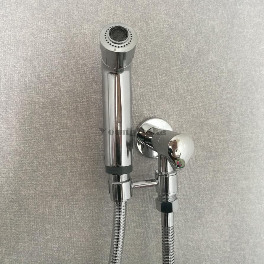 Messing Enkele Koude Water Klep Bidet Functie Twee Modus ABS Handdouche Hoofd Spray Tap. anale Douche Set