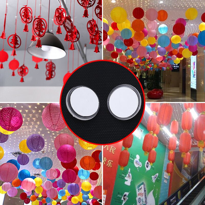 2CM 3CM Ceiling Strong Traceless Small Disc Hook Transparent Suction Hook Home Storage Decorative Poster Hanging Self Adhesive