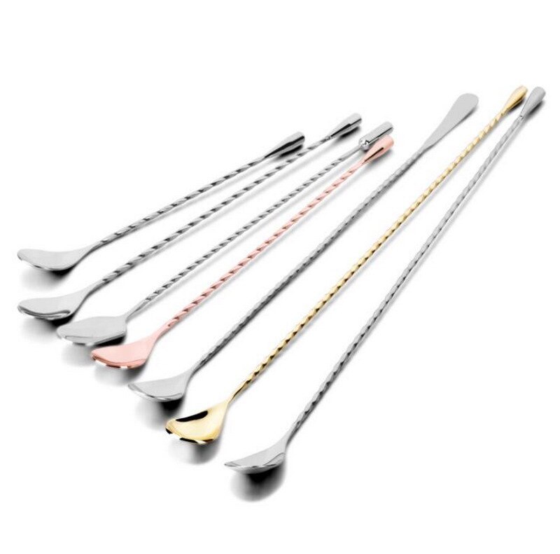 vintage spoons cocktail fine thread long bar spoon Kingdom tone bar spoons swizzle stick stirring rod spoons