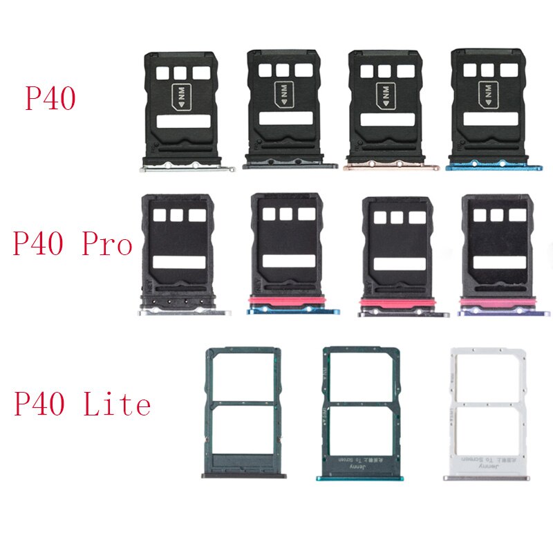 Replacement For Huawei P40 Lite P40 Pro P40 Sim Card Tray Slot Holder Adapters Repair Parts