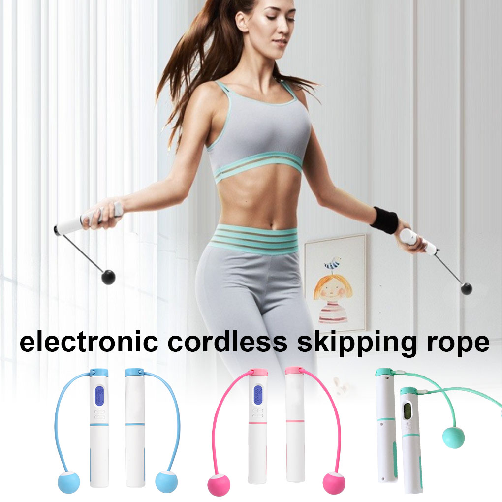 Cordless Jump Ropes Smart Electronic Digital Wireless Skip Rope Calorie Consumption Fitness Body Building Exercise Jumping Rope