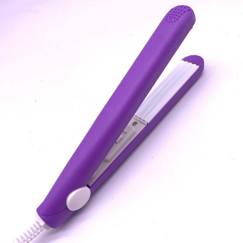 Mini Stijltang Ijzer Roze Keramische Straightening Gegolfde Krultang Styling Tools Haar Krultang Eu Plug: purple / UK