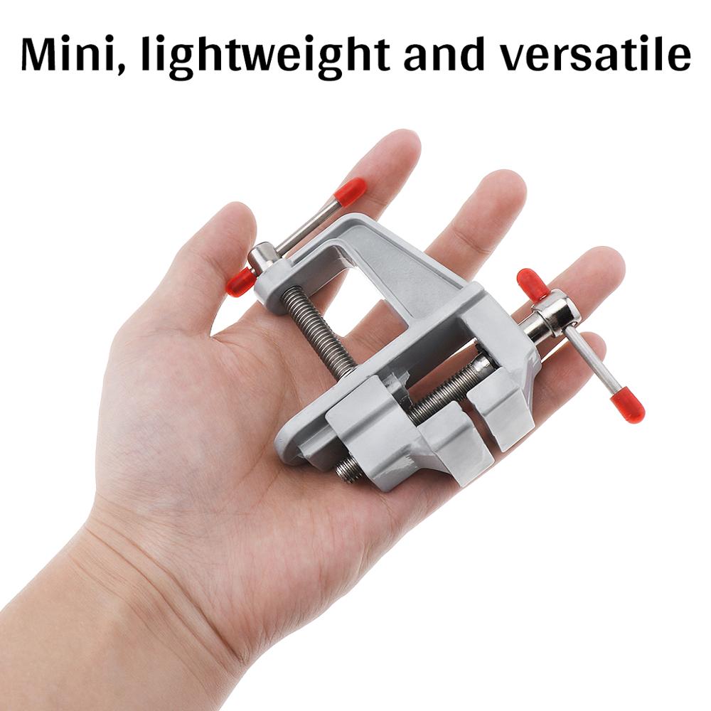 Mini Aluminum Alloy DIY Jaw Bench Clamp Drill Press Vice Micro Clip Power Tool Accessories for Clamping Table Water Pump