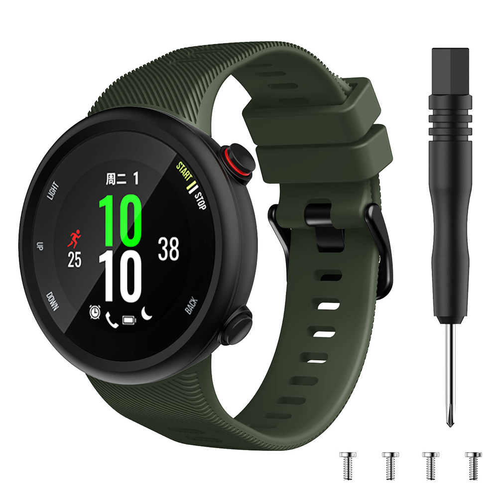 Correa de reloj con herramienta para Garmin Forerunner 45 45S Garmin Swim 2, repuesto de silicona, accesorios para correa de reloj inteligente