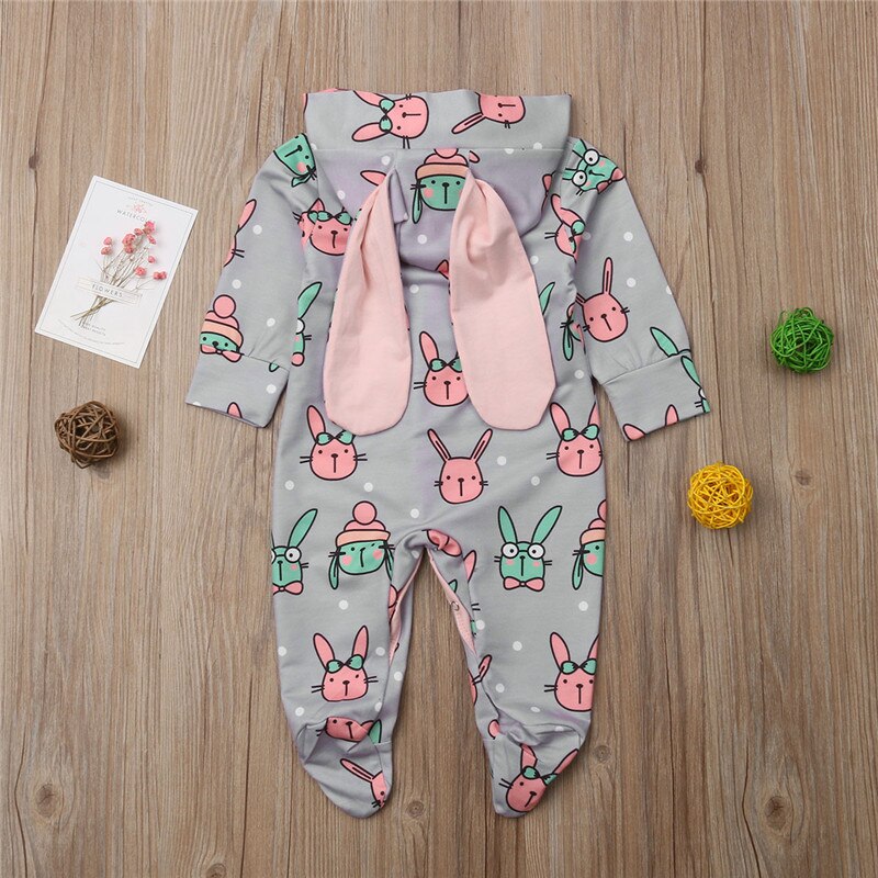 Pelele de algodón con capucha para bebé niña y niño, mono cálido, trajes de dibujos animados de animales bonitos para recién nacidos de 0 a 18 meses, novedad de