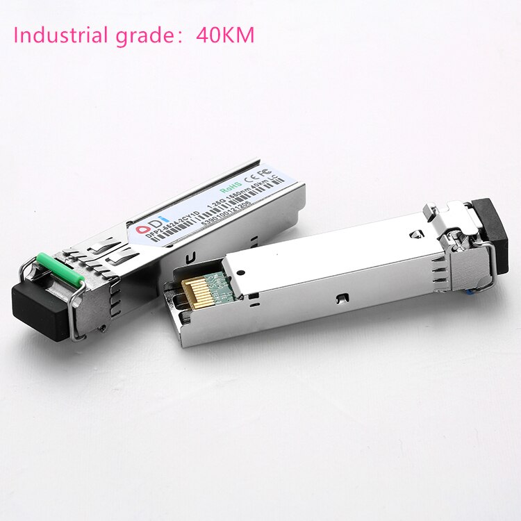 LC SFP Fiber optic module Industrial grade -40~+80 Celsius 1.25G10/20/40/60/100KM 1310/1490/1550nm compatible optical module: Industrial grade40KM