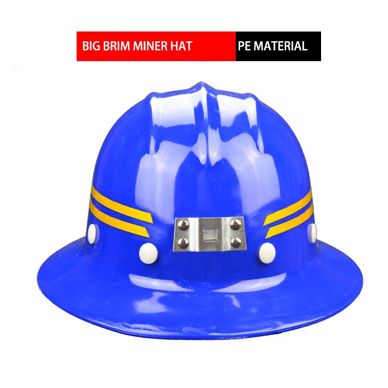 Fuld ramme hård hat konstruktion mine sikkerhedshjelm letvægts arbejdsstyrke beskyttelseshjelme med høj styrke: Blå