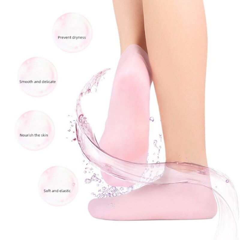 Chaussettes élastiques antidérapantes en Gel de Silicone, Protection des pieds, Protection des pieds, couverture de semelle, talon sec