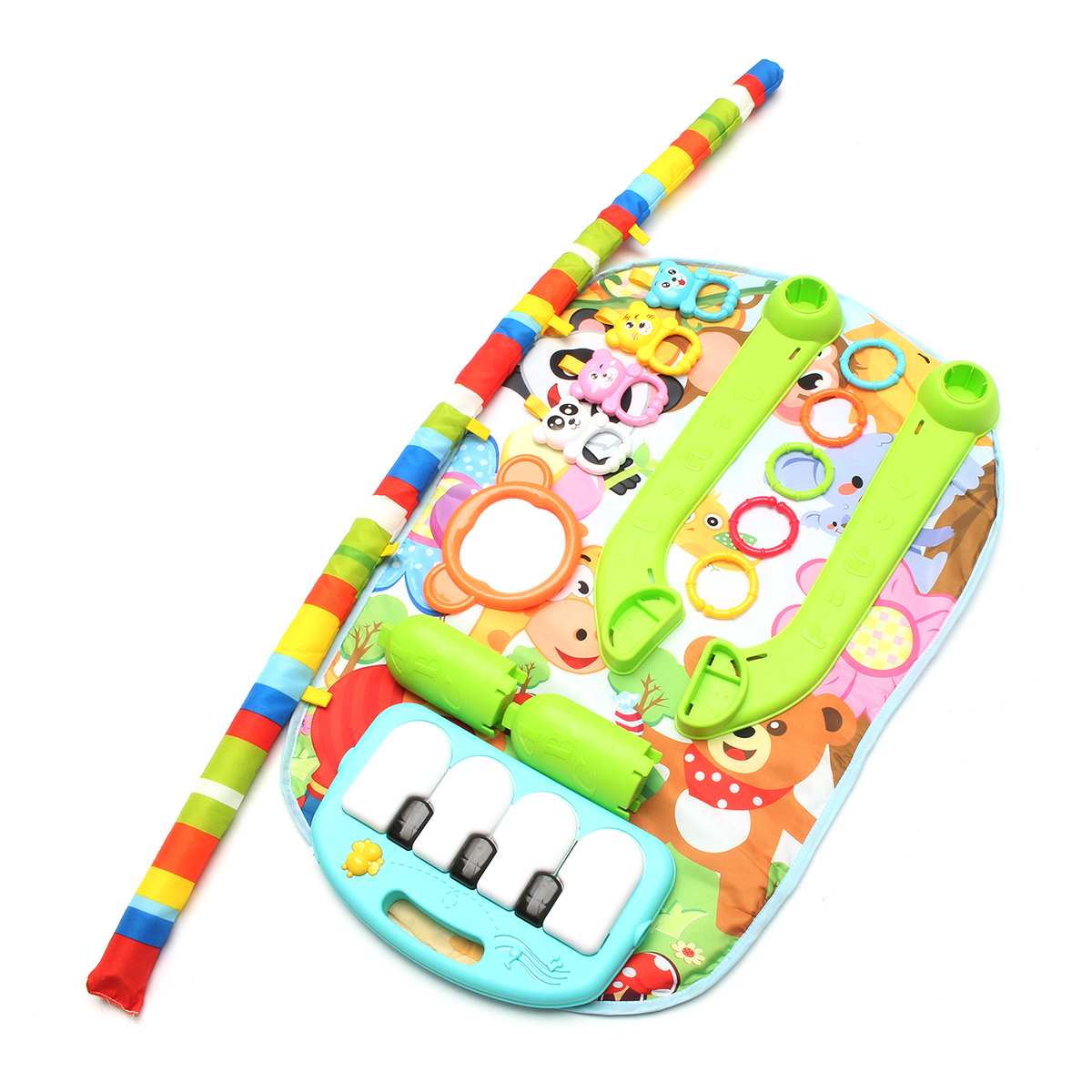Speelkleed Baby Tapijt Muziek Puzzel Mat Met Piano Toetsenbord Educatief Rack Speelgoed Baby Fitness Kruipen Mat Voor Kids gym