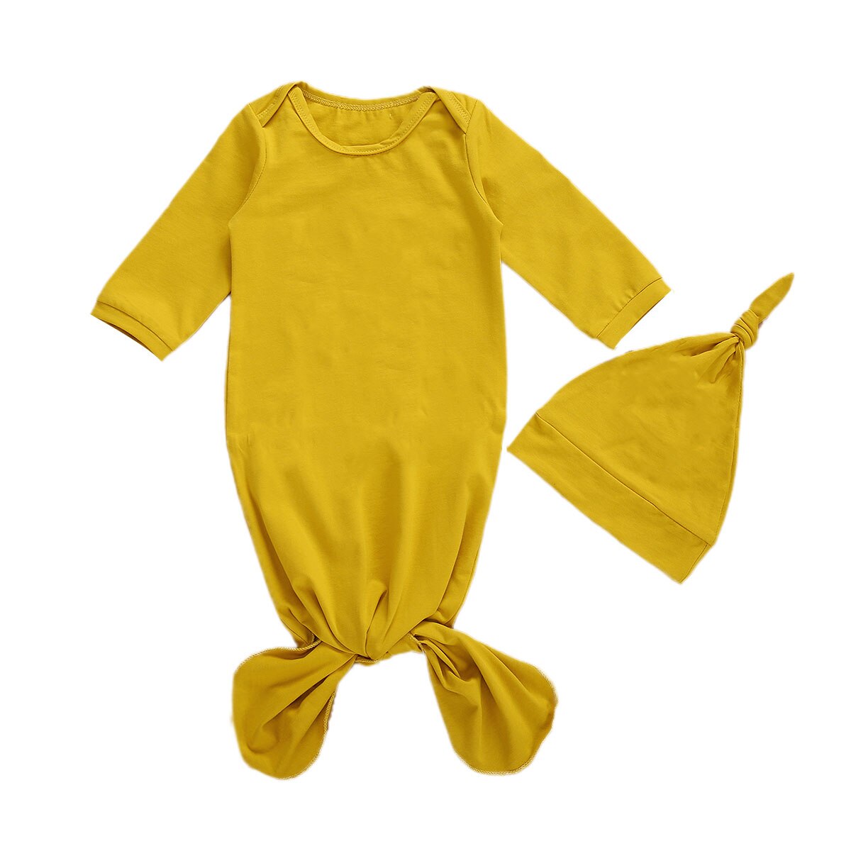 0-6M infantile -né bébé fille garçon dormir barboteuse à manches longues imprimé combinaison chapeau 2 pièces tenues ensemble 8 couleurs: F