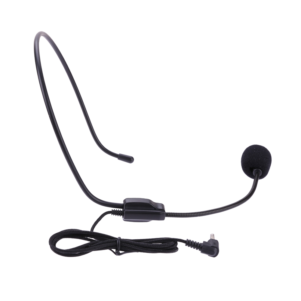3.5mm- pluggs hodetelefon for guideforelesning, tale, mikrofon, hodemontert, hodebæremikrofon, stemmeforsterker, lettvekts over hodet for lærere