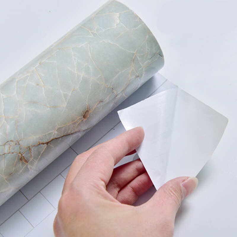 Marble Wall Sticker Waterproof PVC Self Adhesive Wallpaper Heat Resistant Kitchen Countertops Table Furniture Cupboard Wallpaper