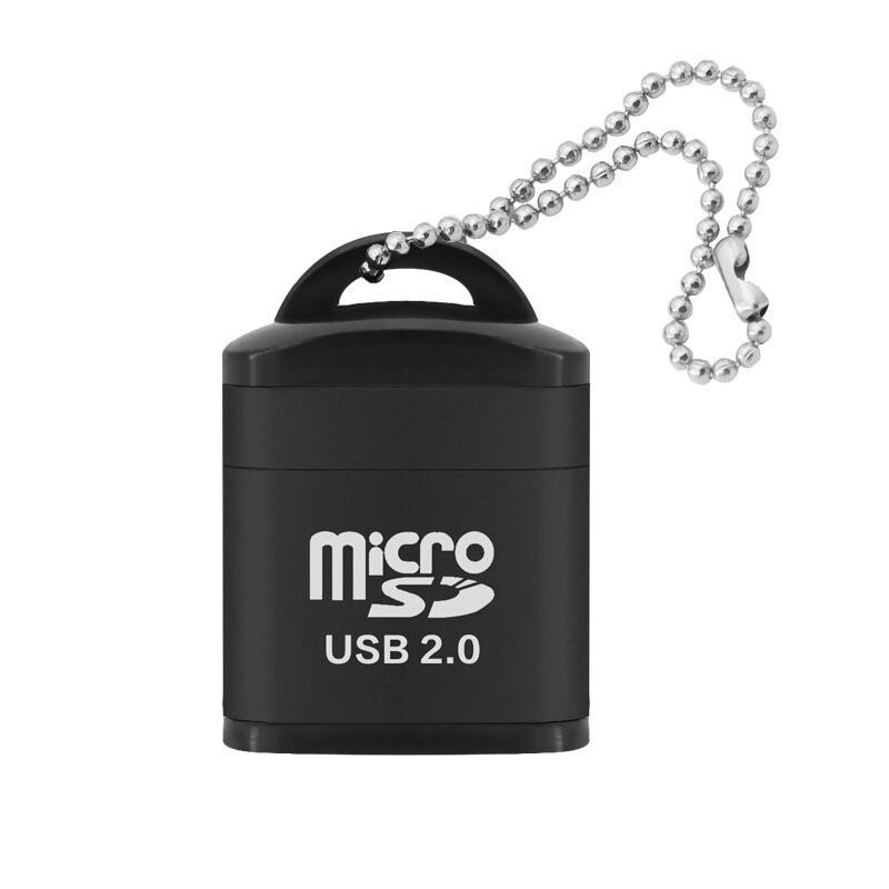 Usb Micro Sd/Tf Kaartlezer Usb 2.0 Mini Mobiele Telefoon Kaartlezer High Speed Usb Adapter Voor laptop Accessoires: black