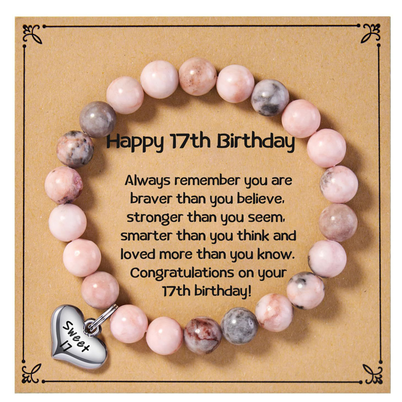 Alles Gute zum Geburtstag für 5-25 Jahre alte Mädchen, Geburtstag geflochtene Perlen Armbinde für ändern 5 bis 25 Tochter Enkelin Nichte: Versilbert