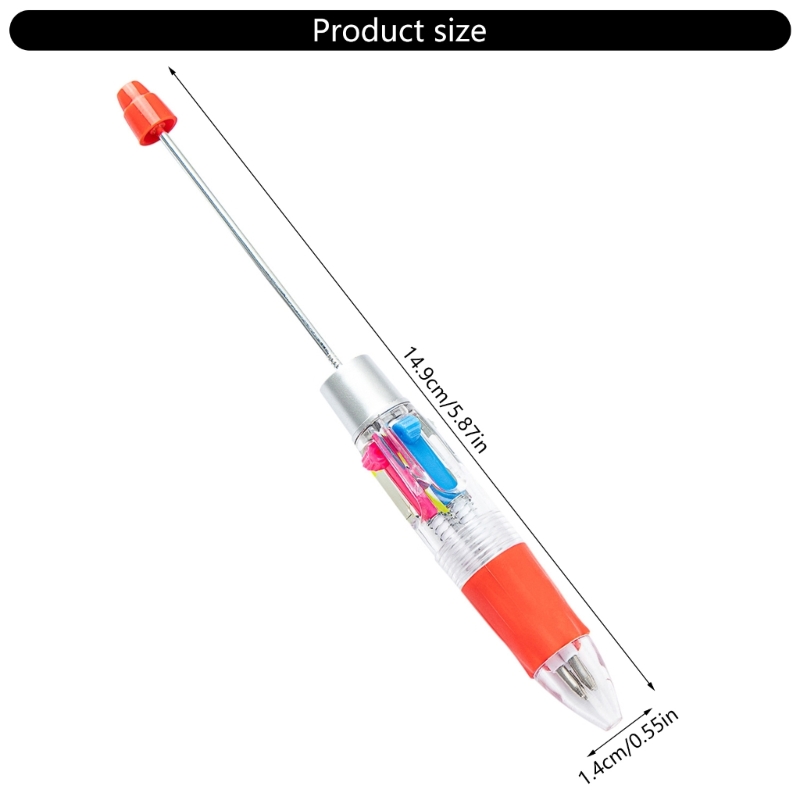 Stylo à bille multicolore perlé, 4 couleurs en 1, pointe 1.0MM, lisse pour écrire, pour étudiant, enseignant, marquage, 10