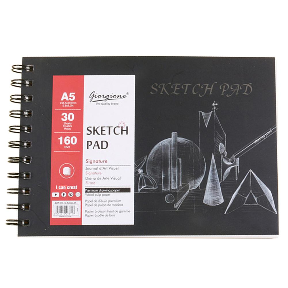 Sketch Pad Hardcover Sketchbook Spiral Bound Drawing Notebook For Artist Students Best For Birthday Christmas Thanksgiving: A5