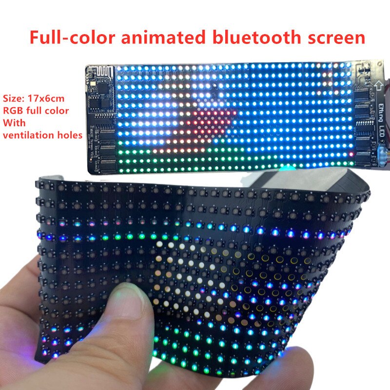 Bluetooth Programmable Led Face Mask Luminous Scrolling Message Display Board Men and Women Carnival Music Party Christmas: Full color screen