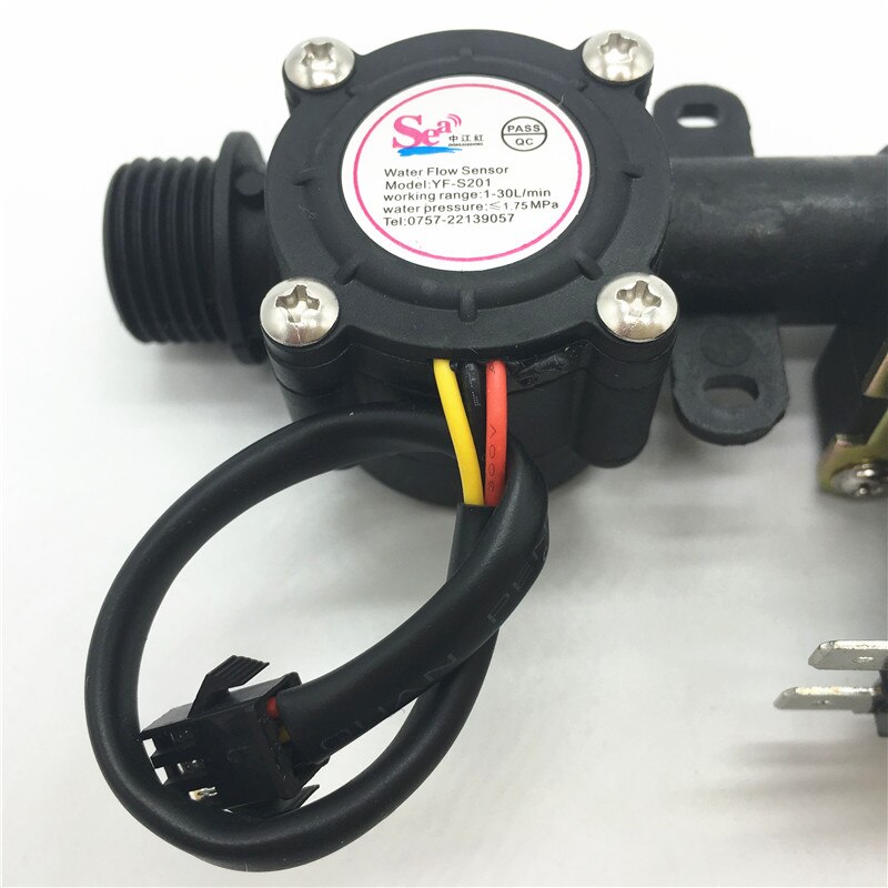 G1/2 Water Flow Sensor + Solenoid Valve , Plastic One Valve 1-30L/Min