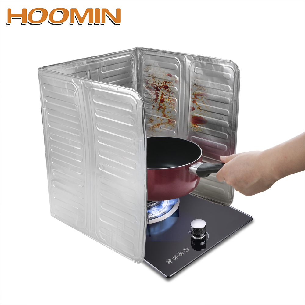 Hoomin isolera oljeborttagning rostplåt oljestänkskärmar aluminiumfolie plåt köksprylar gasspis stänksäker baffel