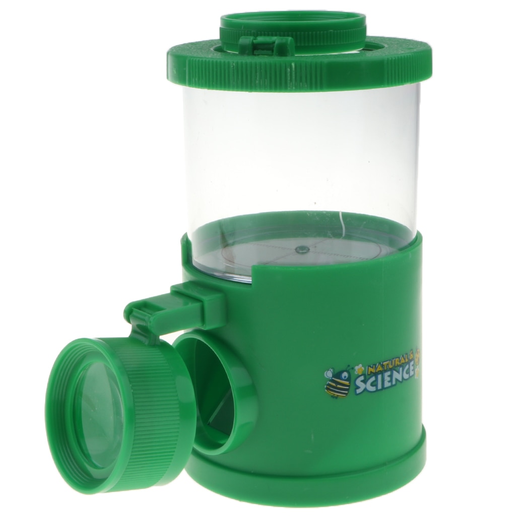 Outdoor Toys Insect Exploration Kit Viewer Box, Tweezer, Magnifying Glass Adventure Set Watching Bug Life Habit Green