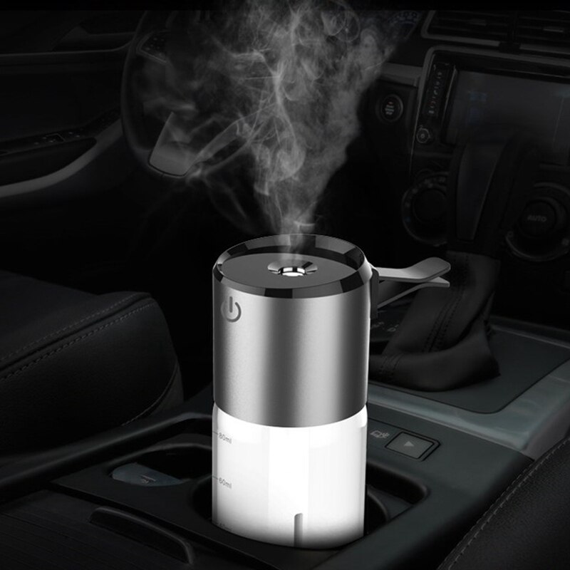 Mini bil luftfugter bærbar luftrenser æterisk olie diffusor usb luftfrisker tåge maker, til bil hjem offic
