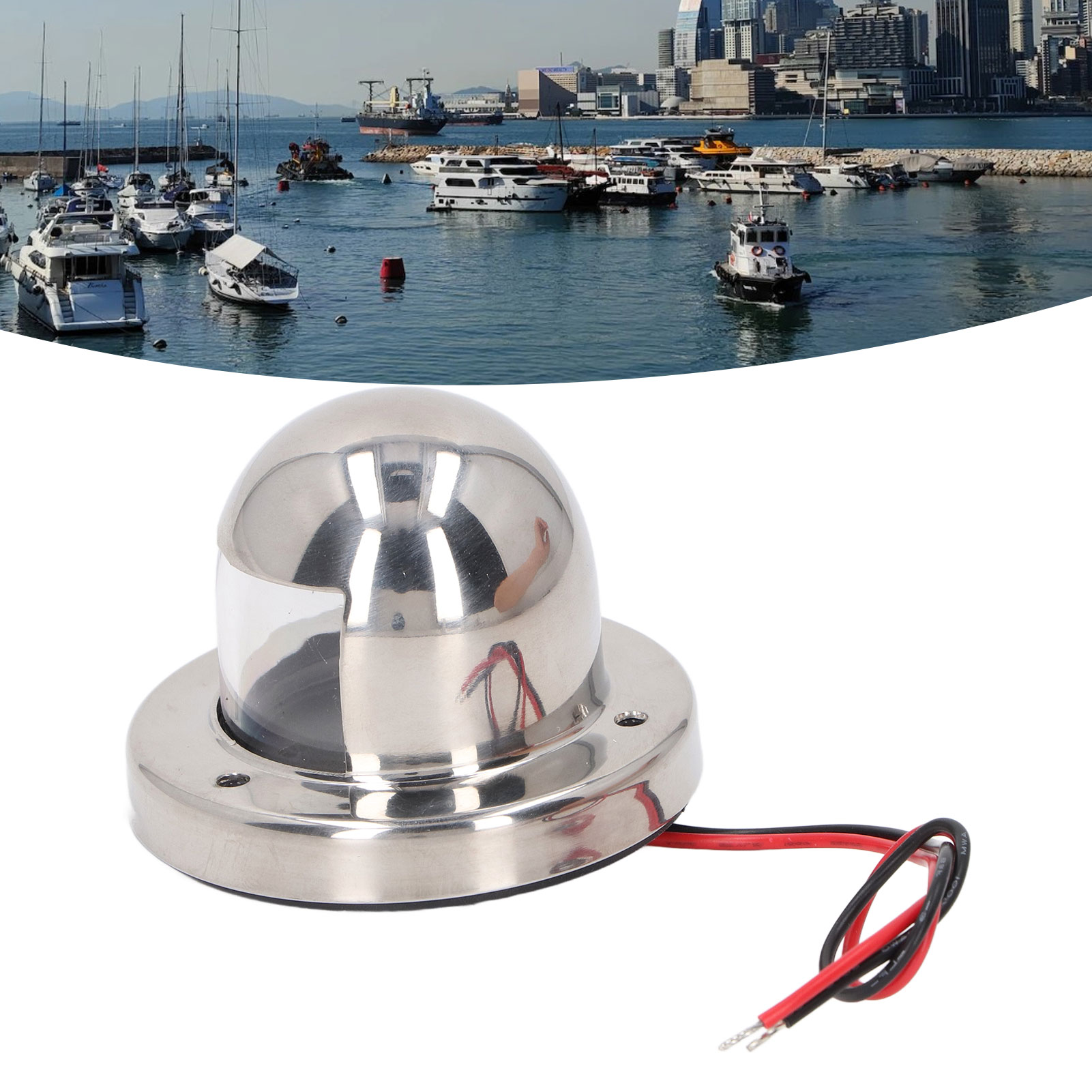 Navigationsankerlys marineankerlys 2nm synlighed 12v dc robust  ip66 vandtæt hvid til både yachter ponton