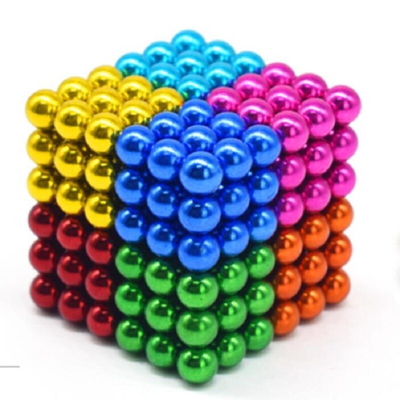 512 pz/lotto fai da te metallo neodimio magnete magico sfere magnetiche blocchi cubo costruzione giocattoli da costruzione Colorfull Arts Crafts Toy: 8colors-3mm-512pcs