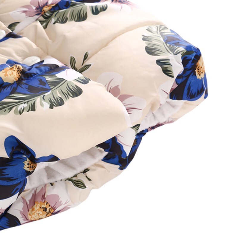Moda cappotto carino da bambina con stampa orchidea invernale