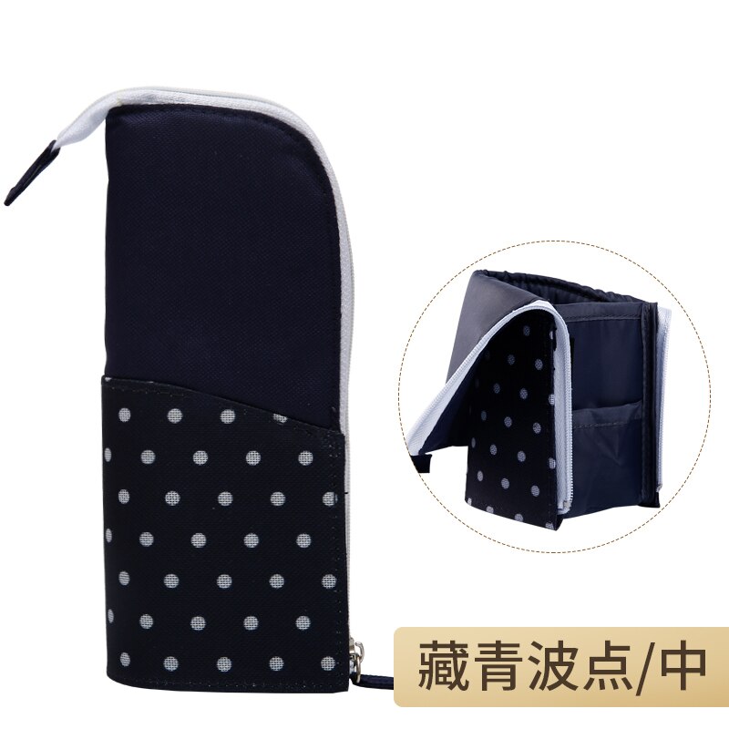 KOKUYO Multifunction High Capacity Deformable Pencil Case Simple Original Vertical Student Stationery Storage Pen Holder: S Wave Point
