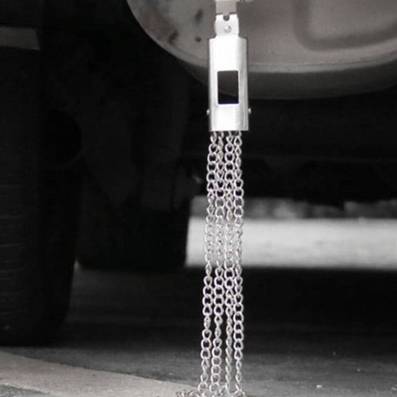 Tira de aleación antiestática para coche, cadena de conexión a tierra, elimina la electricidad estática, evita el encendido automático, accesorios de conducción seguros